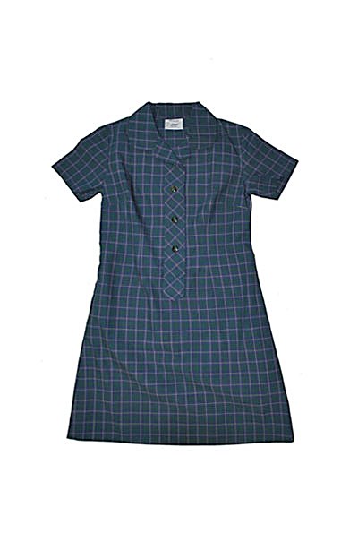 green check school summer dresses